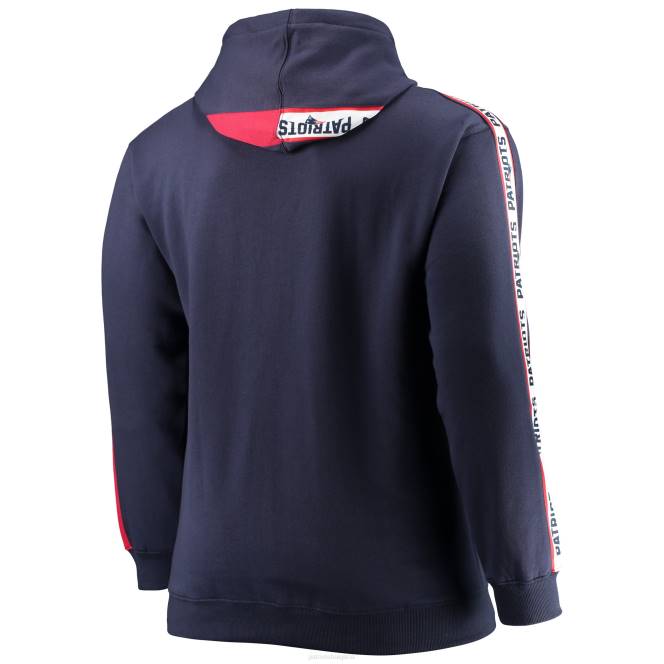 облекло Patriots Jersey Голяма и висока качулка с цял цип с марка fanatics мъже T8TH740