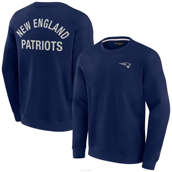 облекло Patriots Jersey унисекс fanatics фирмен тъмносин супер мек пуловер суичър crew мъже T8TH477