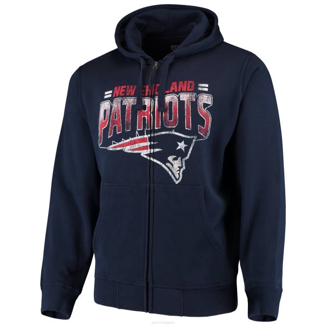 облекло Patriots Jersey g-iii sports by carl banks тъмносин перфектен сезонен суичър с цял цип мъже T8TH651