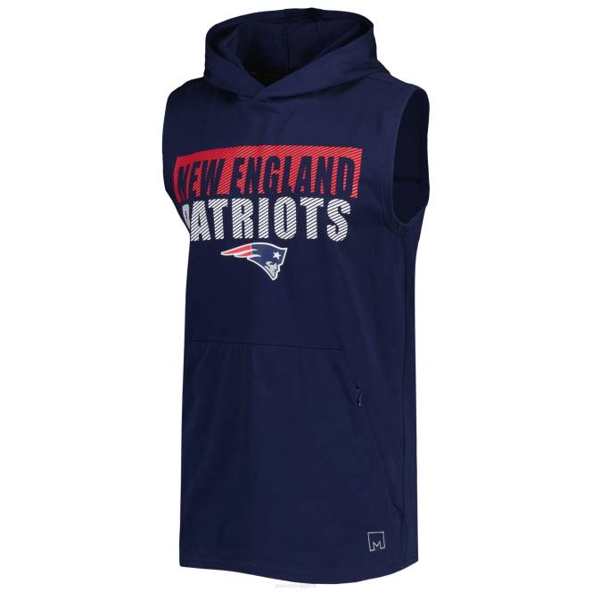 облекло Patriots Jersey msx от michael strahan синя релейна пуловер без ръкави с качулка мъже T8TH576