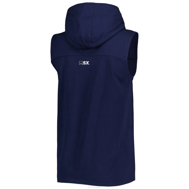 облекло Patriots Jersey msx от michael strahan синя релейна пуловер без ръкави с качулка мъже T8TH576