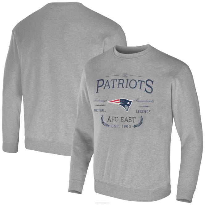 облекло Patriots Jersey Колекция nfl x darius rucker от fanatics Хедър сив пуловер суичър мъже T8TH582