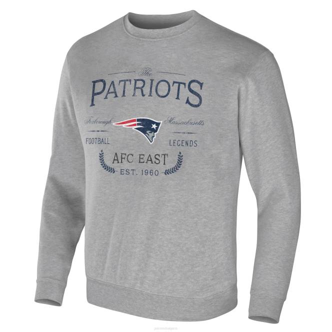 облекло Patriots Jersey Колекция nfl x darius rucker от fanatics Хедър сив пуловер суичър мъже T8TH582