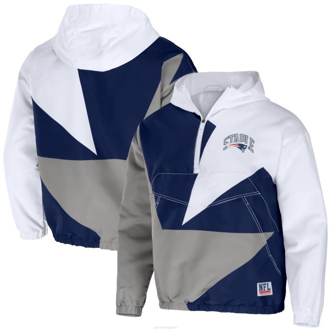 облекло Patriots Jersey nfl x staple тъмносиньо леко яке с четвърт цип мъже T8TH586