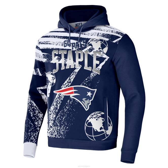 облекло Patriots Jersey nfl x staple тъмносин пуловер с качулка с цял принт мъже T8TH623