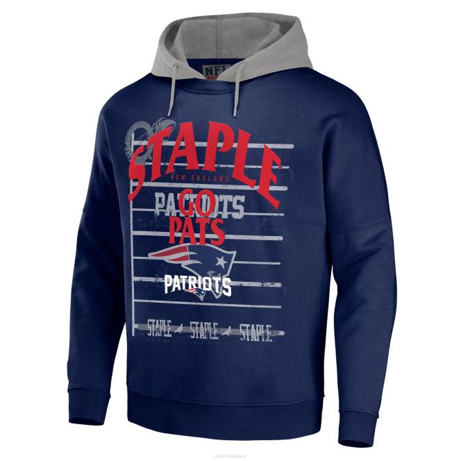 облекло Patriots Jersey nfl x staple тъмносиньо ретро пране пуловер с качулка мъже T8TH739