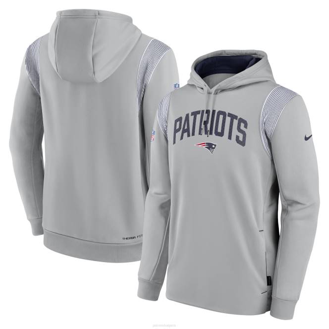 облекло Patriots Jersey nike сив страничен спортен пуловер с качулка мъже T8TH491