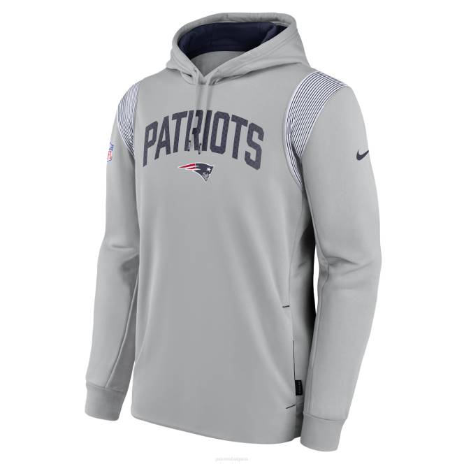 облекло Patriots Jersey nike сив страничен спортен пуловер с качулка мъже T8TH491