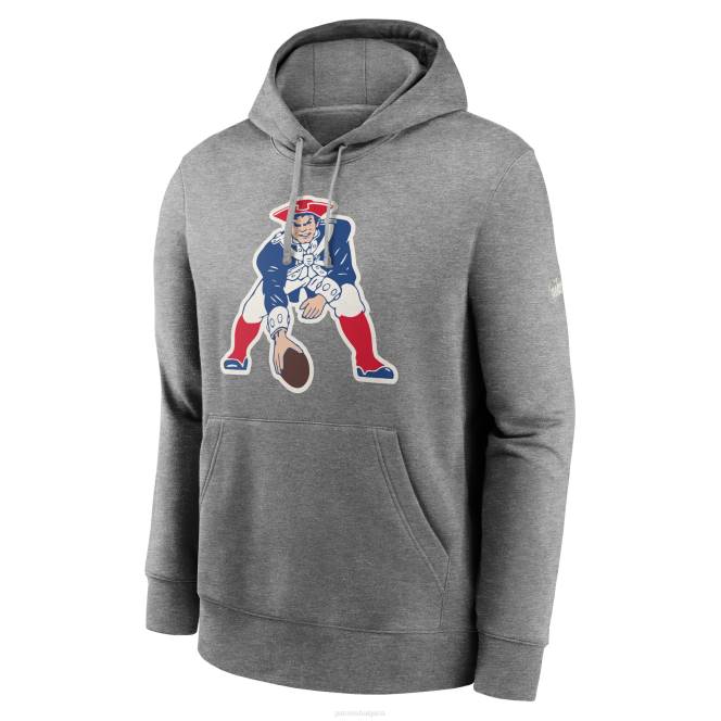 облекло Patriots Jersey nike heathered сив клубен пуловер с качулка мъже T8TH480