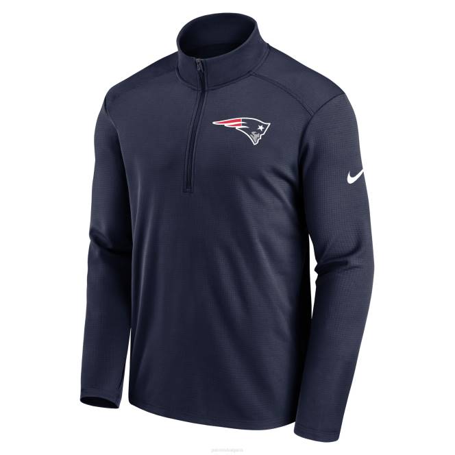 облекло Patriots Jersey nike navy logo pacer performance яке с половин цип мъже T8TH566