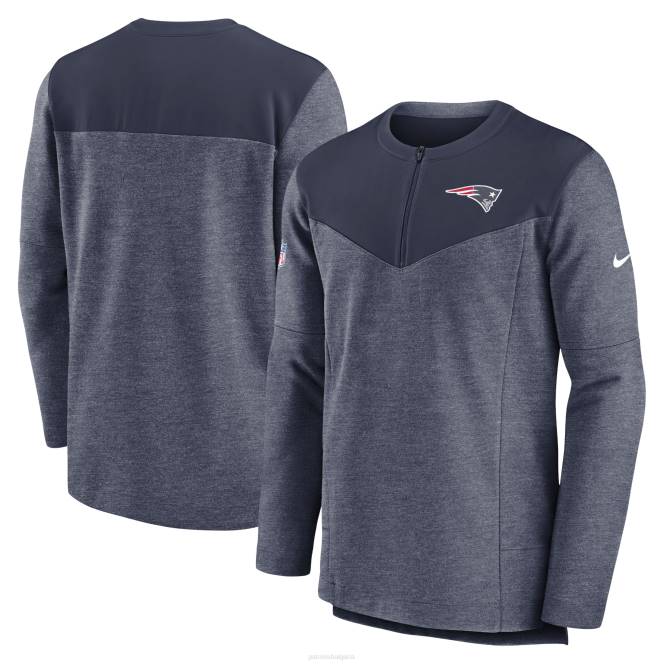 облекло Patriots Jersey nike navy sideline lockup performance четвърт цип горнище мъже T8TH578