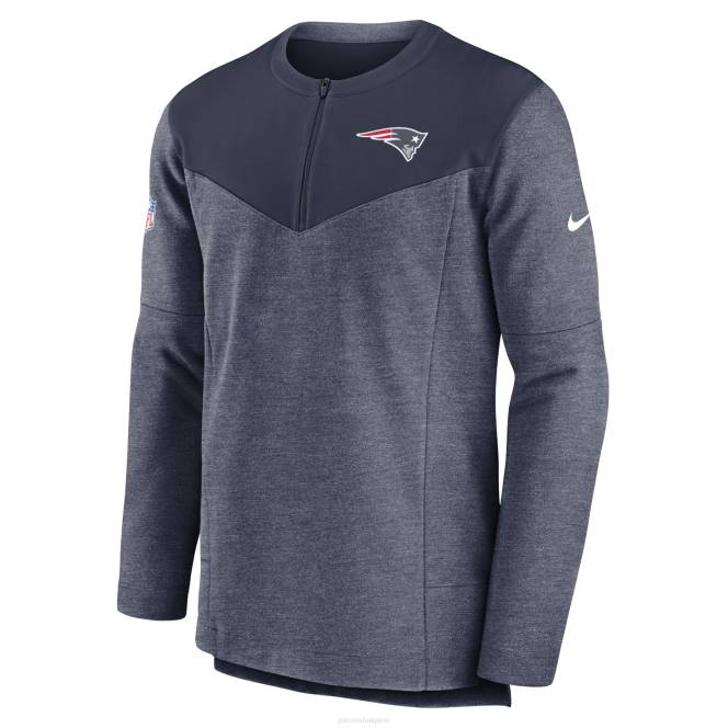 облекло Patriots Jersey nike navy sideline lockup performance четвърт цип горнище мъже T8TH578