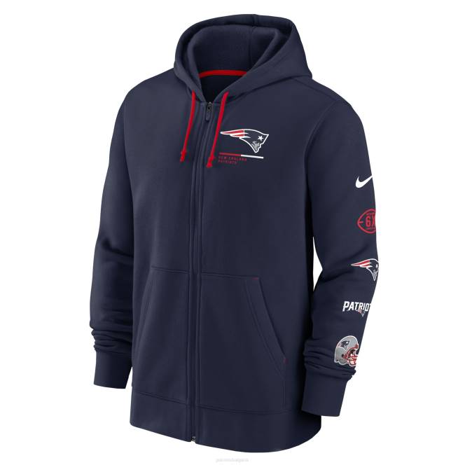 облекло Patriots Jersey nike navy surrey качулка с пълен цип мъже T8TH561