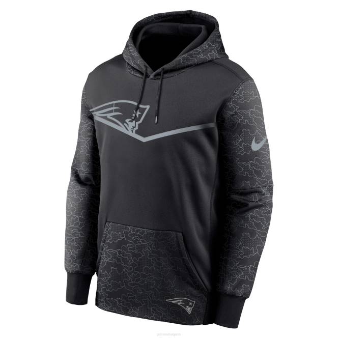облекло Patriots Jersey черен пуловер nike rflctv chevron hoodie мъже T8TH492