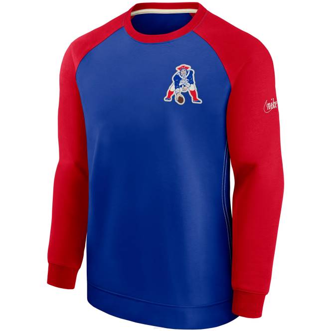 облекло Patriots Jersey nike royal/червен исторически пуловер raglan crew performance мъже T8TH549