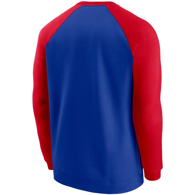 облекло Patriots Jersey nike royal/червен исторически пуловер raglan crew performance мъже T8TH549