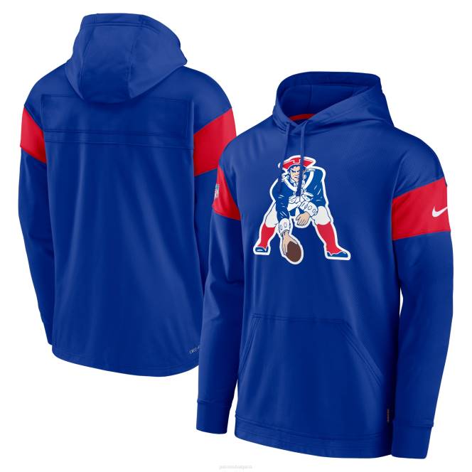 облекло Patriots Jersey nike royal sideline arch jersey performance пуловер качулка мъже T8TH472