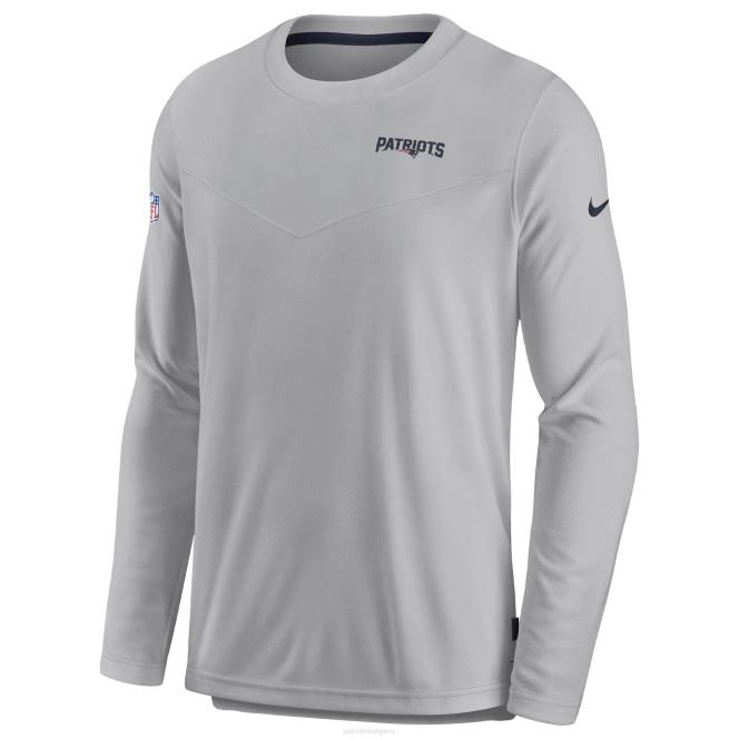 облекло Patriots Jersey сива тениска с дълъг ръкав nike sideline lockup performance мъже T8TH621