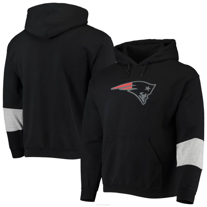 облекло Patriots Jersey refried apparel черен устойчив пуловер с качулка мъже T8TH792