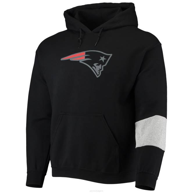облекло Patriots Jersey refried apparel черен устойчив пуловер с качулка мъже T8TH792