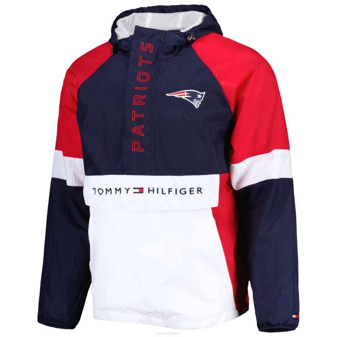 облекло Patriots Jersey tommy hilfiger тъмносин пуловер с качулка с четвърт цип мъже T8TH466