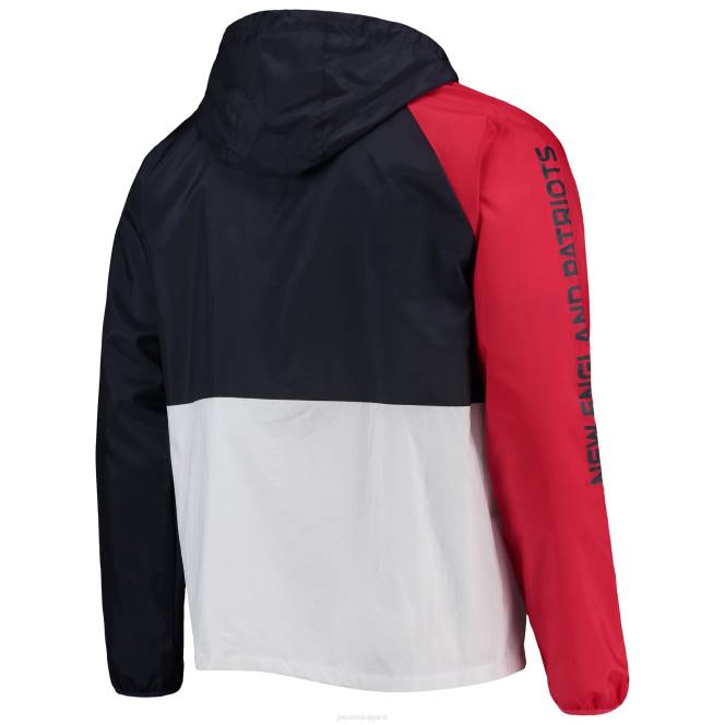 облекло Patriots Jersey tommy hilfiger тъмносин/червен реглан пуловер с половин цип мъже T8TH771