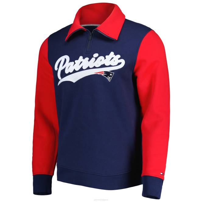 облекло Patriots Jersey суитшърт tommy hilfiger navy/red aiden с четвърт цип мъже T8TH678