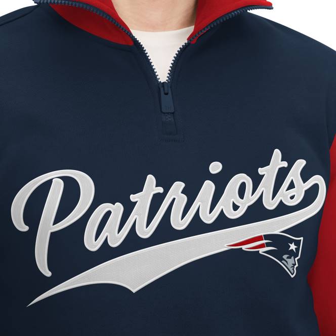 облекло Patriots Jersey суитшърт tommy hilfiger navy/red aiden с четвърт цип мъже T8TH678