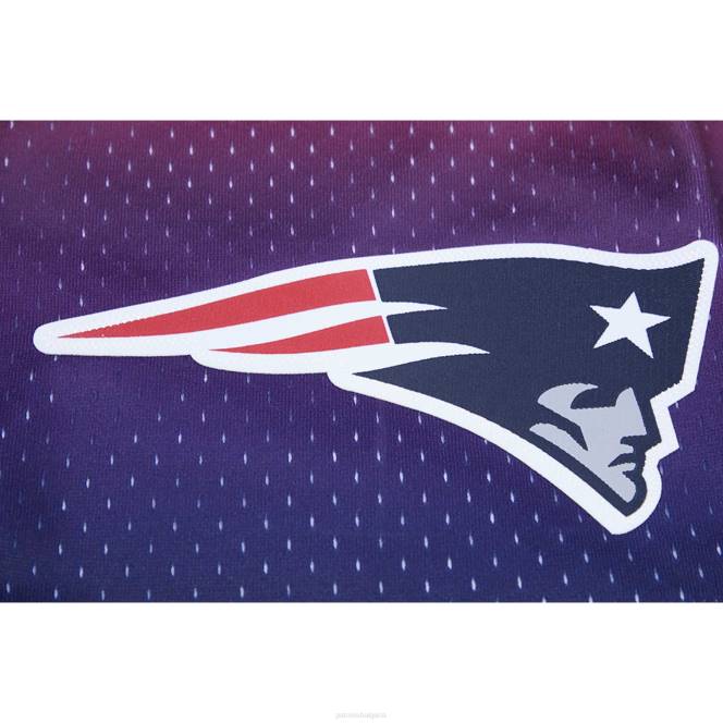 облекло Patriots Jersey професионални стандартни тъмносини/червени мрежести шорти мъже T8TH1711