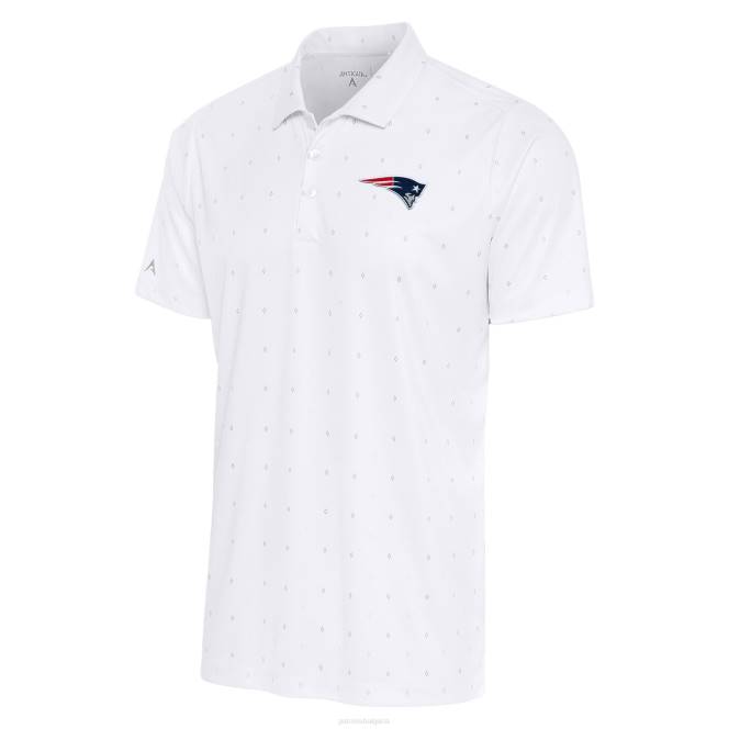 облекло Patriots Jersey антигуа бяло поло с 19-та дупка мъже T8TH1454
