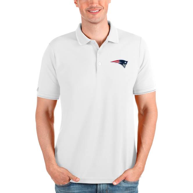 облекло Patriots Jersey антигуа бяло заможно поло мъже T8TH1377