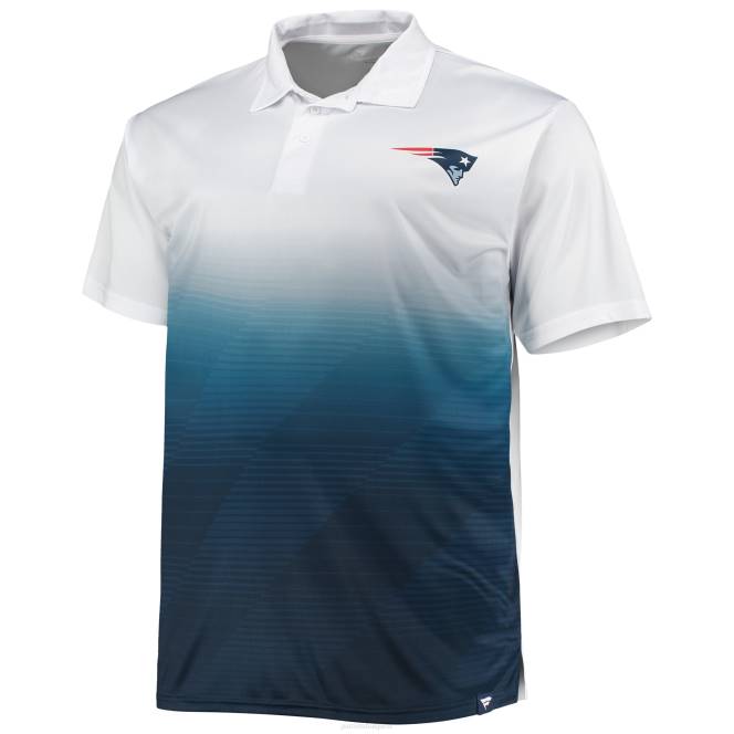 облекло Patriots Jersey бяло/тъмносиньо голямо и високо избледняващо поло мъже T8TH1395