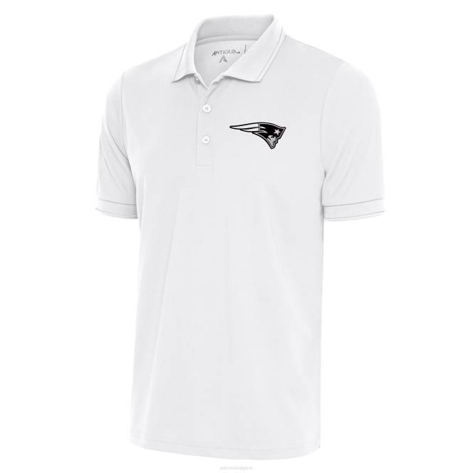 облекло Patriots Jersey антигуа бяло метално лого богато поло мъже T8TH1607
