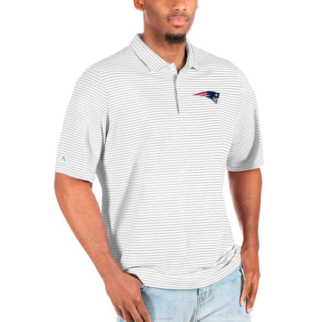 облекло Patriots Jersey antigua бяло голямо и високо поло с уважение мъже T8TH1502