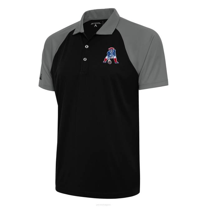 облекло Patriots Jersey antigua black/steel team лого завръщане нова поло мъже T8TH1284