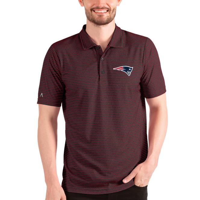 облекло Patriots Jersey antigua heathered black/red esteem polo мъже T8TH1482