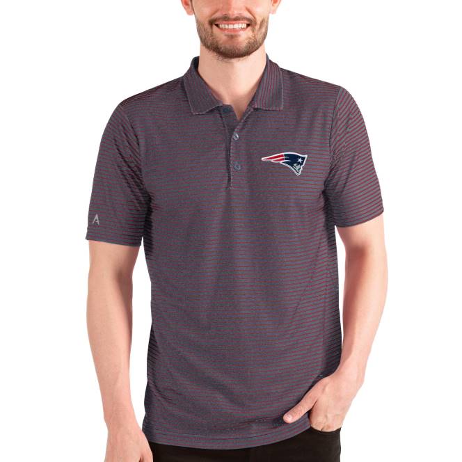 облекло Patriots Jersey antigua heathered морско синьо/червено поло esteem мъже T8TH1479