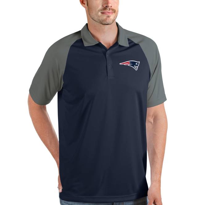 облекло Patriots Jersey antigua navy/steel nova polo мъже T8TH1280