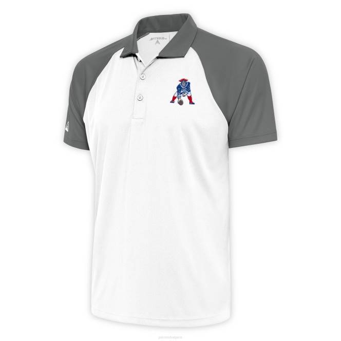 облекло Patriots Jersey antigua white/steel team лого завръщане нова поло мъже T8TH1326