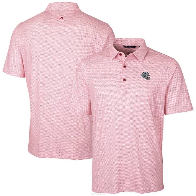 облекло Patriots Jersey cutter & buck червена каска, разтегливо поло с принт на двойни точки мъже T8TH1275