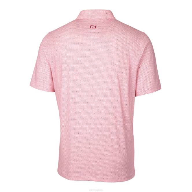 облекло Patriots Jersey cutter & buck червена каска, разтегливо поло с принт на двойни точки мъже T8TH1275