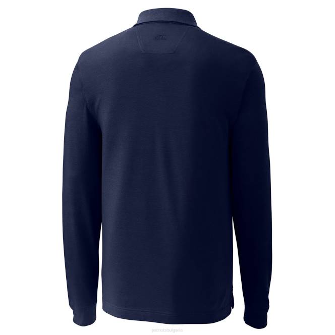 облекло Patriots Jersey cutter & buck морско поло с дълъг ръкав с предимство на пике мъже T8TH1568