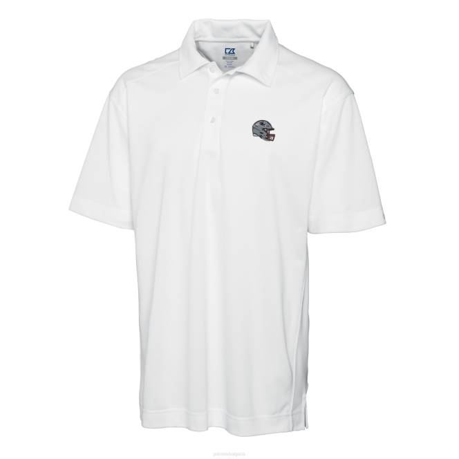 облекло Patriots Jersey cutter & buck бяла каска drytec genre текстурирано плътно поло мъже T8TH1315