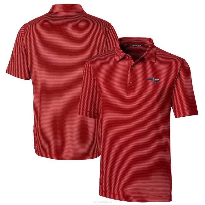облекло Patriots Jersey cutter & buck red americana team logo forge pencil stripe polo мъже T8TH1399