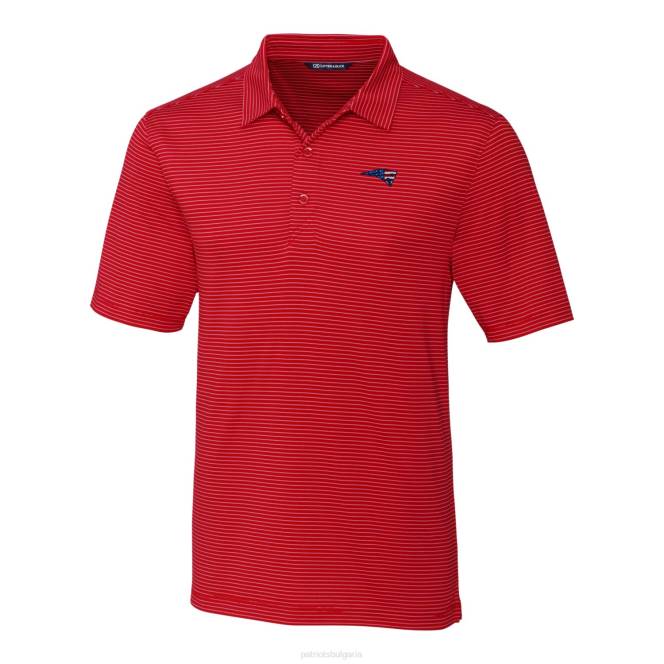 облекло Patriots Jersey cutter & buck red forge pencil stripe polo мъже T8TH1555