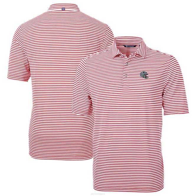 облекло Patriots Jersey cutter & buck red helmet virtue eco pique stripe recycled polo мъже T8TH1312