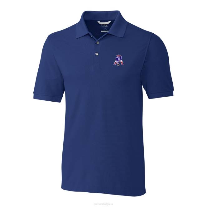 облекло Patriots Jersey cutter & buck royal advantage tri-blend pique throwback polo мъже T8TH1435