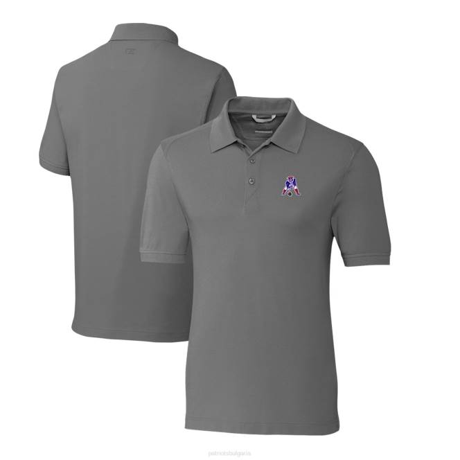 облекло Patriots Jersey cutter & buck стомана предимство tri-blend pique throwback polo мъже T8TH1526