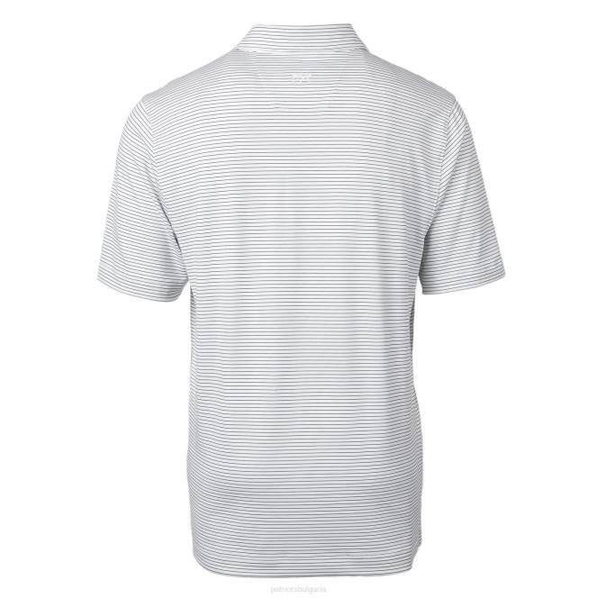 облекло Patriots Jersey cutter & buck white throwback logo forge pencil stripe stretch polo мъже T8TH1602