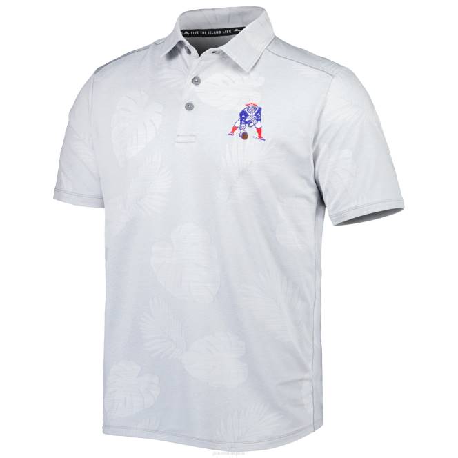 облекло Patriots Jersey tommy bahama grey throwback delray frond islandzone polo мъже T8TH1354